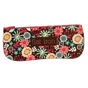 ONCE UPON a ROSE Floral FLAT IRON Carrier Bag *Heat Resistant Travel Pouch*